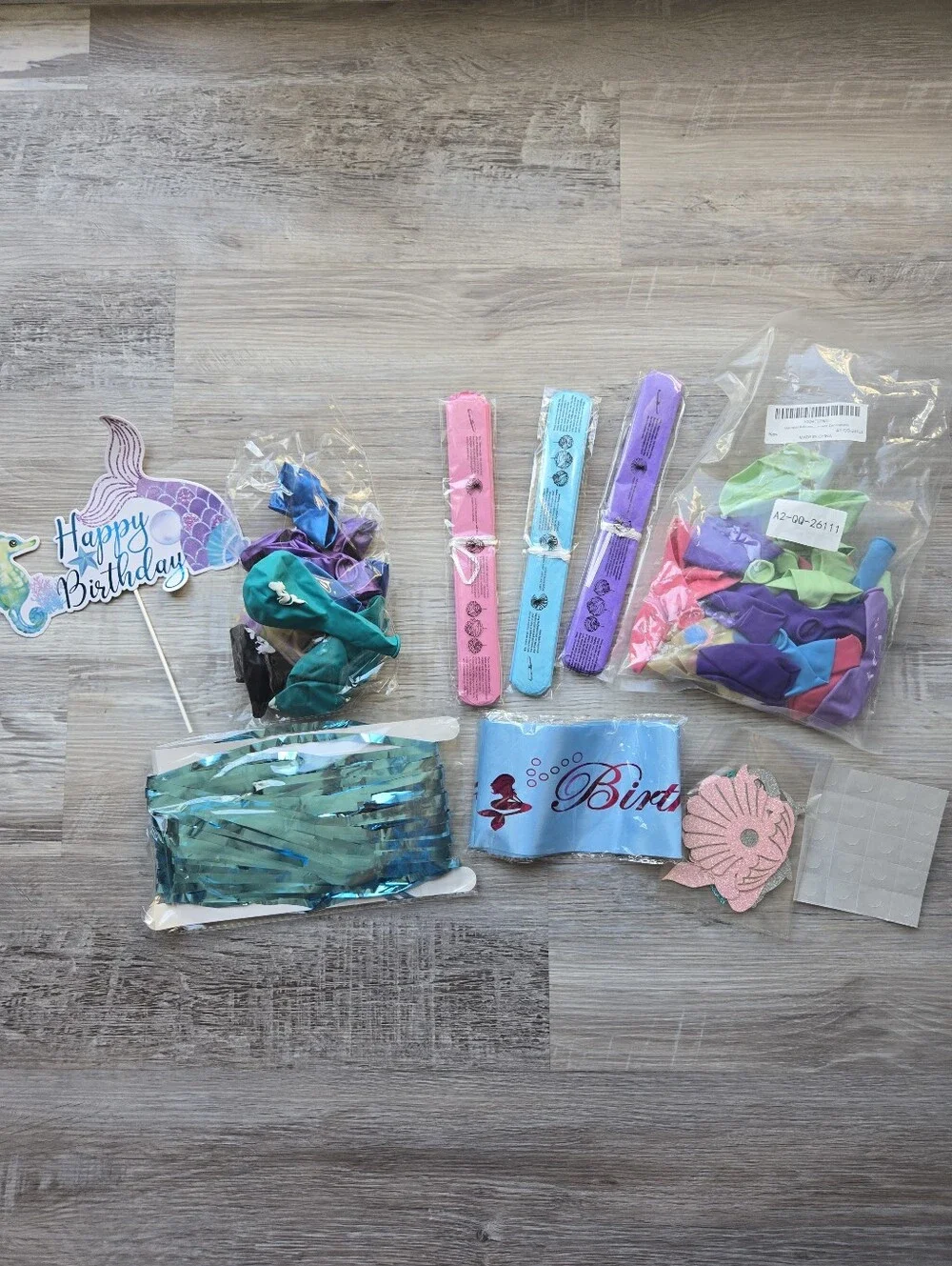 Mermaid Happy Birthday Party Supplies - Balloons, Birthday Girl Sash Etc